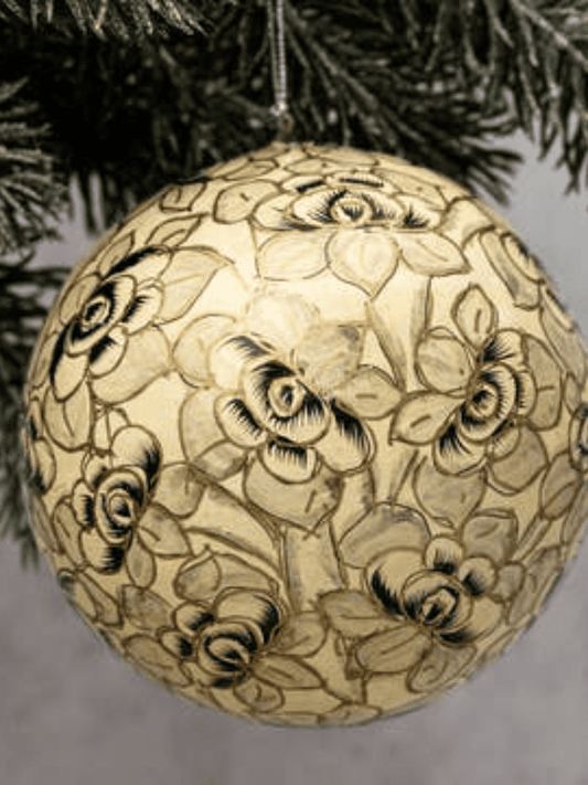 Boule Noel Feuilles Grises Bollywood Christmas