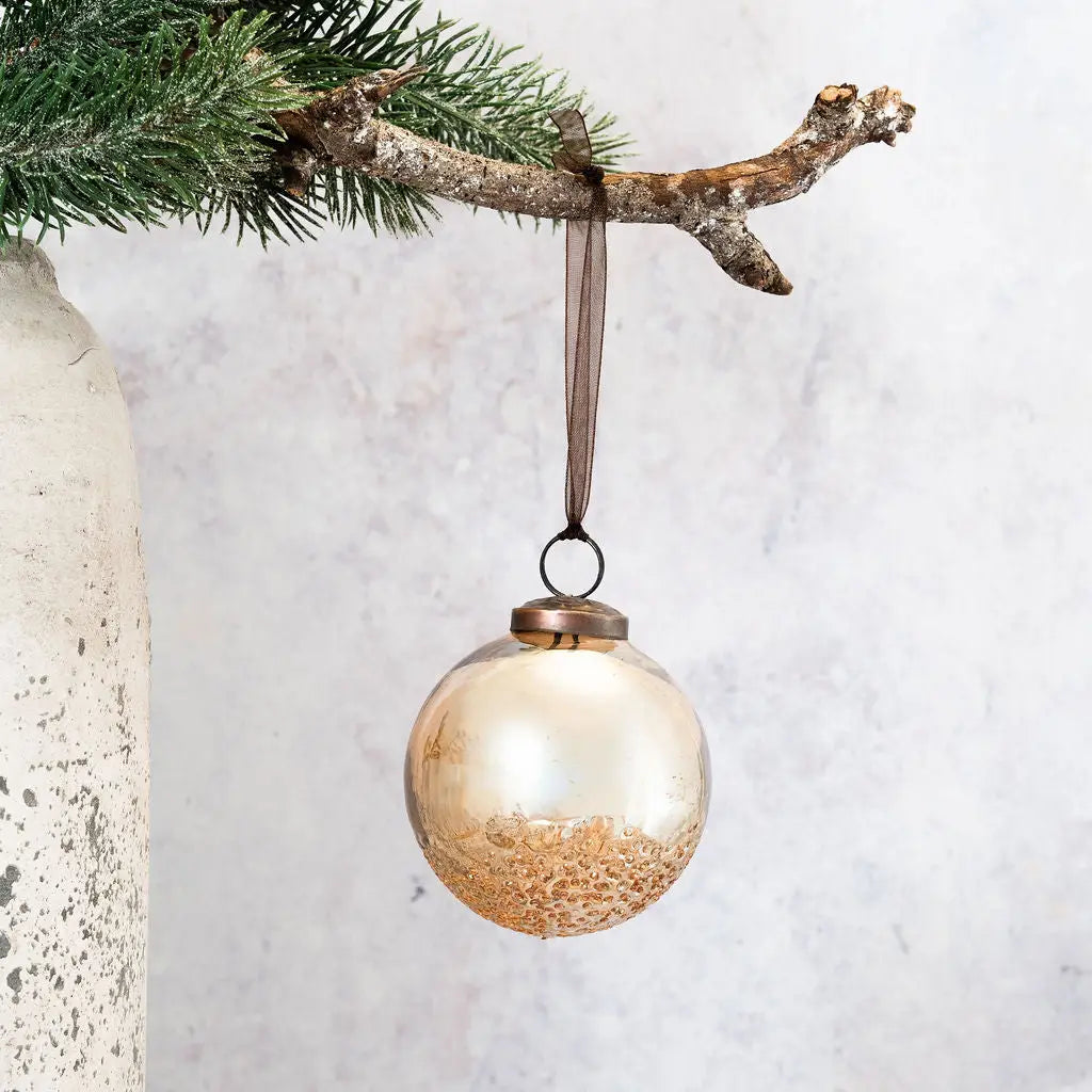 Boule de Noël en Verre Champagne