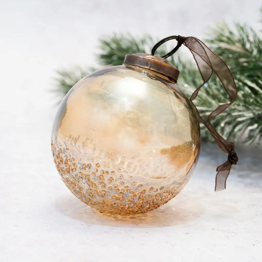 Boule de Noël en Verre Champagne