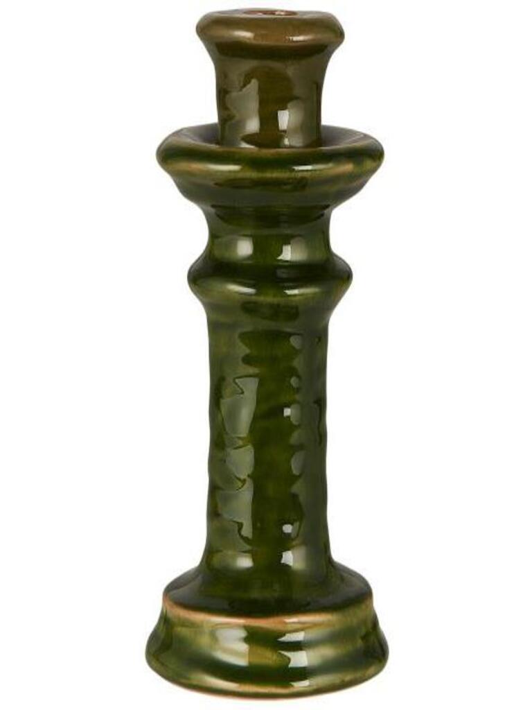 Chandelier en céramique émaillée verte style poterie marocaine Tamegroute