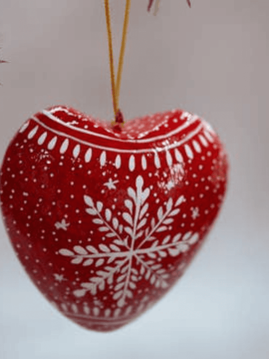 Coeur Noel Flocon Rouge Bollywood Christmas
