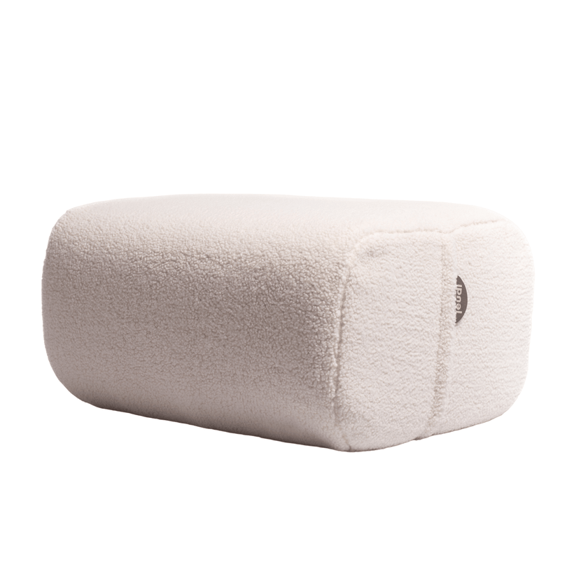 Pouf Maison Jeudi - Tissu bouclettes écru