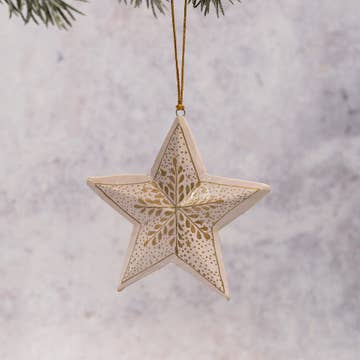 Étoile de Noël Flocon Blanc