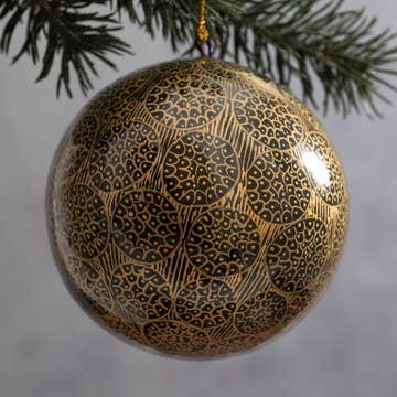 Grande Boule de Noel Obsidienne