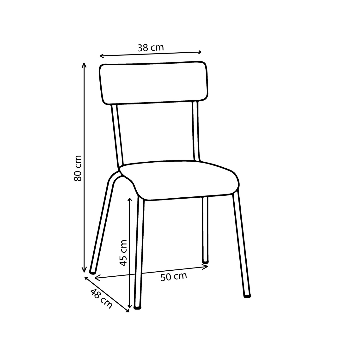 Chaise Adulte Moutarde, Les Gambettes