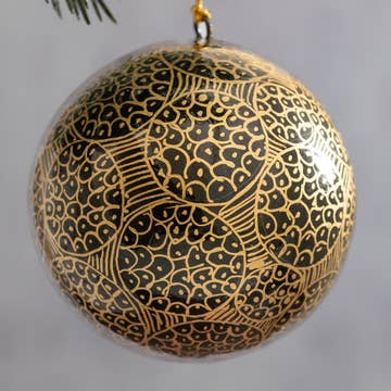 Moyenne Boule de Noël Obsidienne
