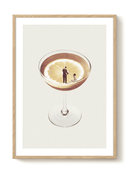 Affiche Ma boisson a besoin d’une boisson sur fond blanc, impression artistique sur papier épais