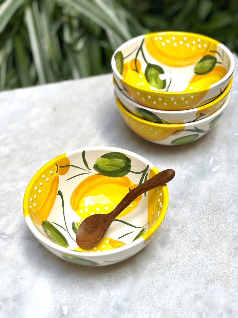lot de bols citron en céramique