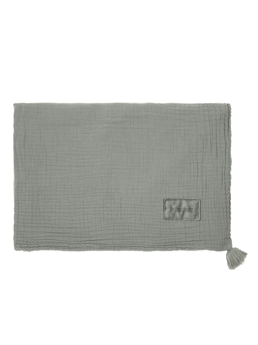 couverture bébé bleu azur face 