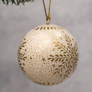 Petite Boule de Noël Flocon Blanc