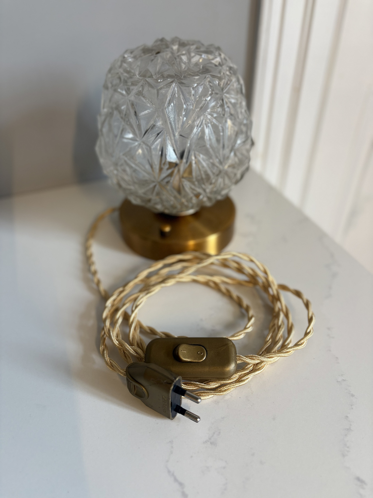 lampe a poser verre avec cable