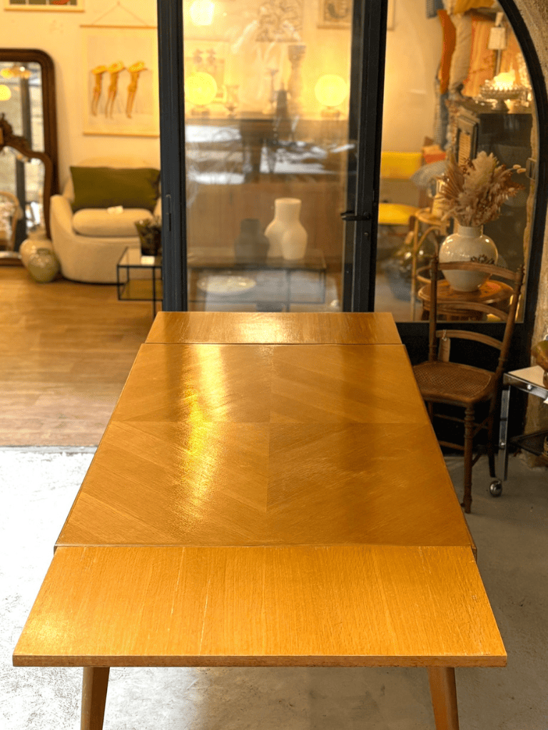 Table vintage années 50 compacte avec rallonges